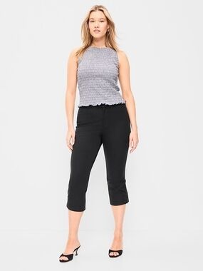 Old Navy Black Mid-Rise Pixie Skinny Pants Size 8